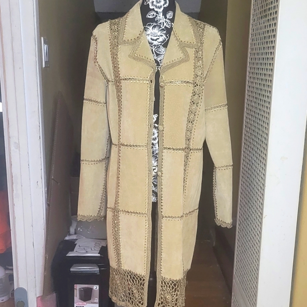 Hudson Place Leather and Lace Jacket